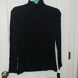 Long sleeve black mockneck shirt